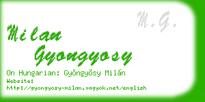 milan gyongyosy business card
